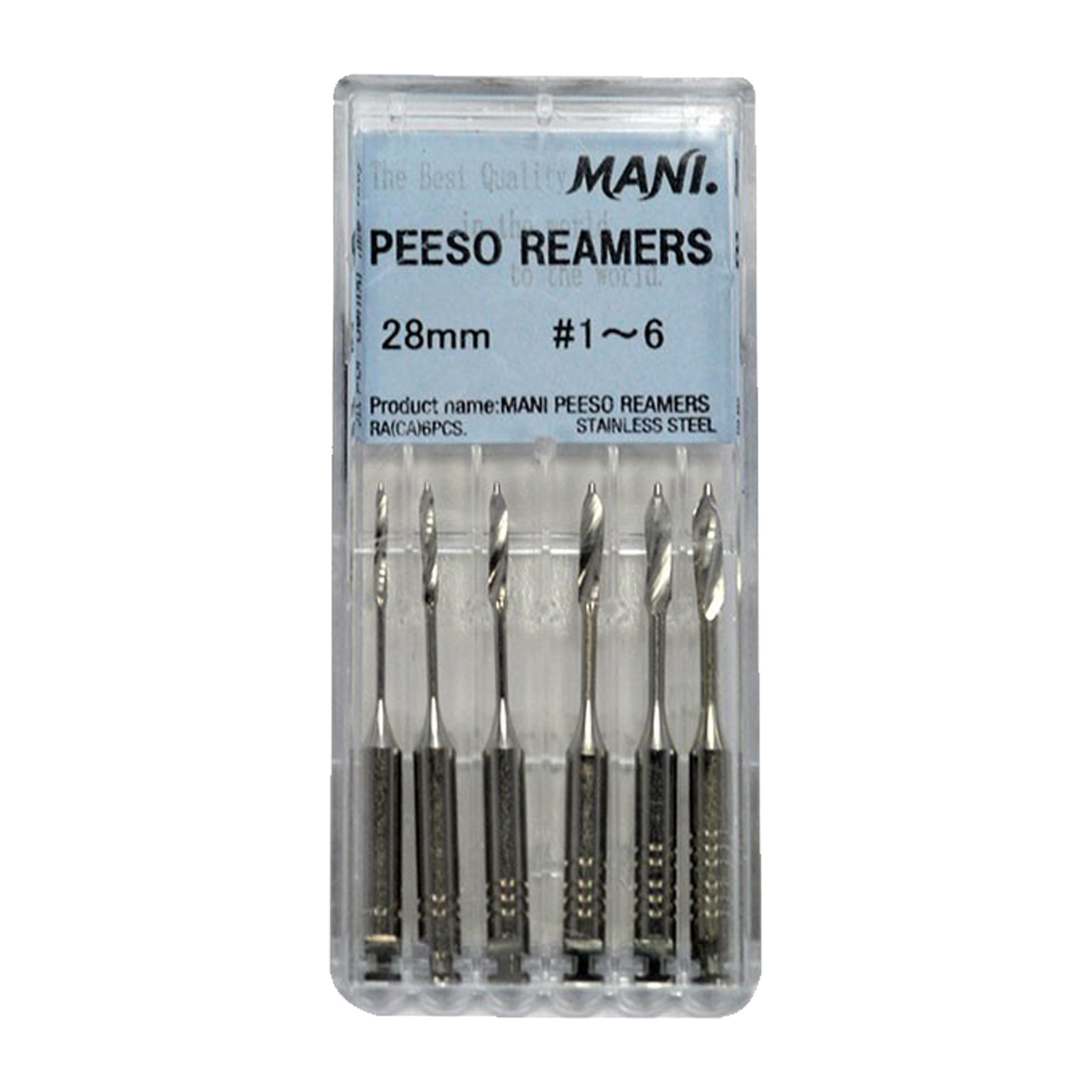 Mani Peeso Reamers 1-6 Asst 28mm