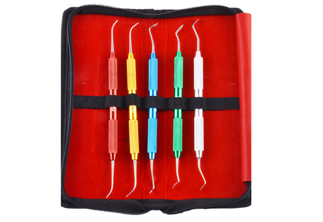 GDC PKT Carver color coded hollow handle S/5 W Pouch