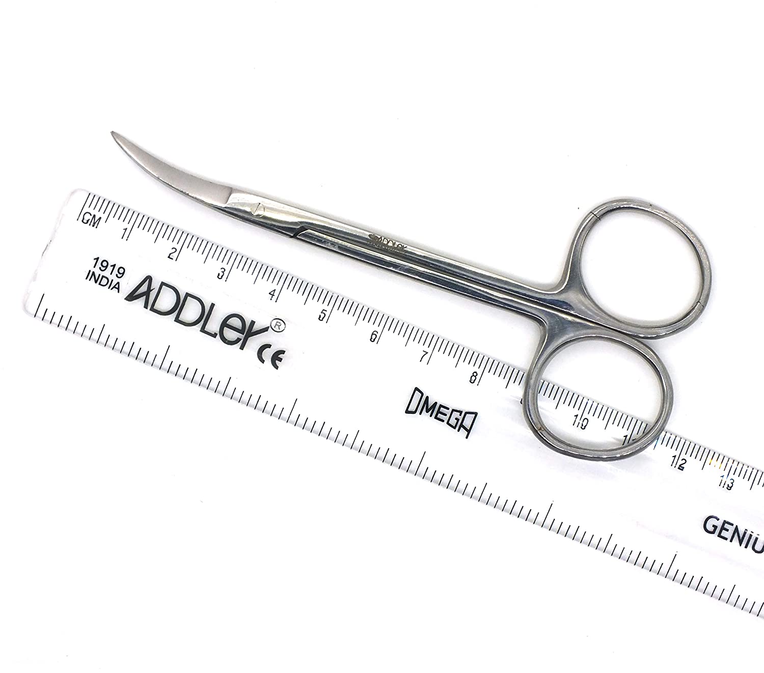 ADDLER GUM SURGERY SCISSOR IRIS SIDE CURVED STAINLESS STEEL 11.5 CM