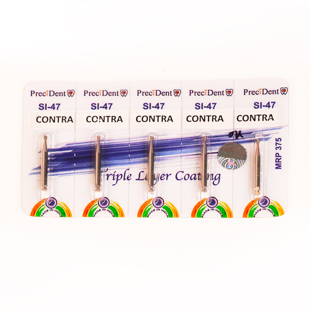 Precident Bur Contra Angle Bur SI 47 (Blue) Bur (5 Pcs)