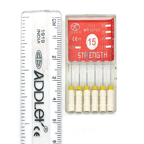 Strength Dental Niti H File 25 Mm Root Canal File Size 15 (Pack Of 6)