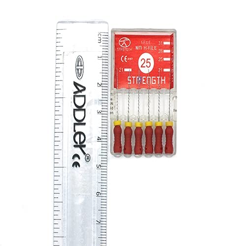 Strength Dental Niti H File 21 Mm Root Canal File Size 25 (Pack Of 6)