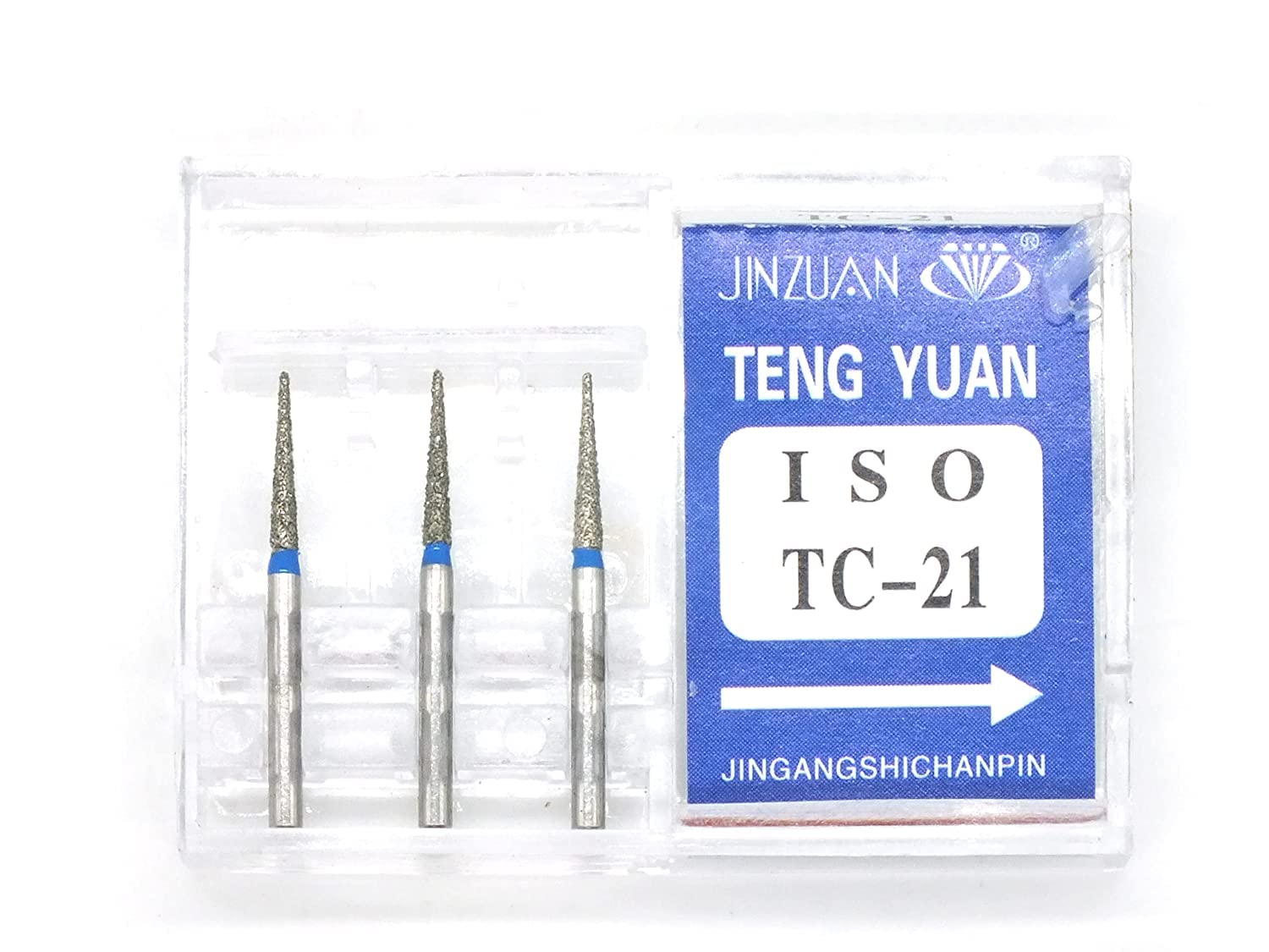ADDLER DENTAL DIAMOND BUR TC-21 FG AIR ROTOR SWISS DIA PREMIUM BURS. EXCELLENT DIAMOND GRAINS FOR HIGH SPEED ROTOR. PACK OF 3 BURS