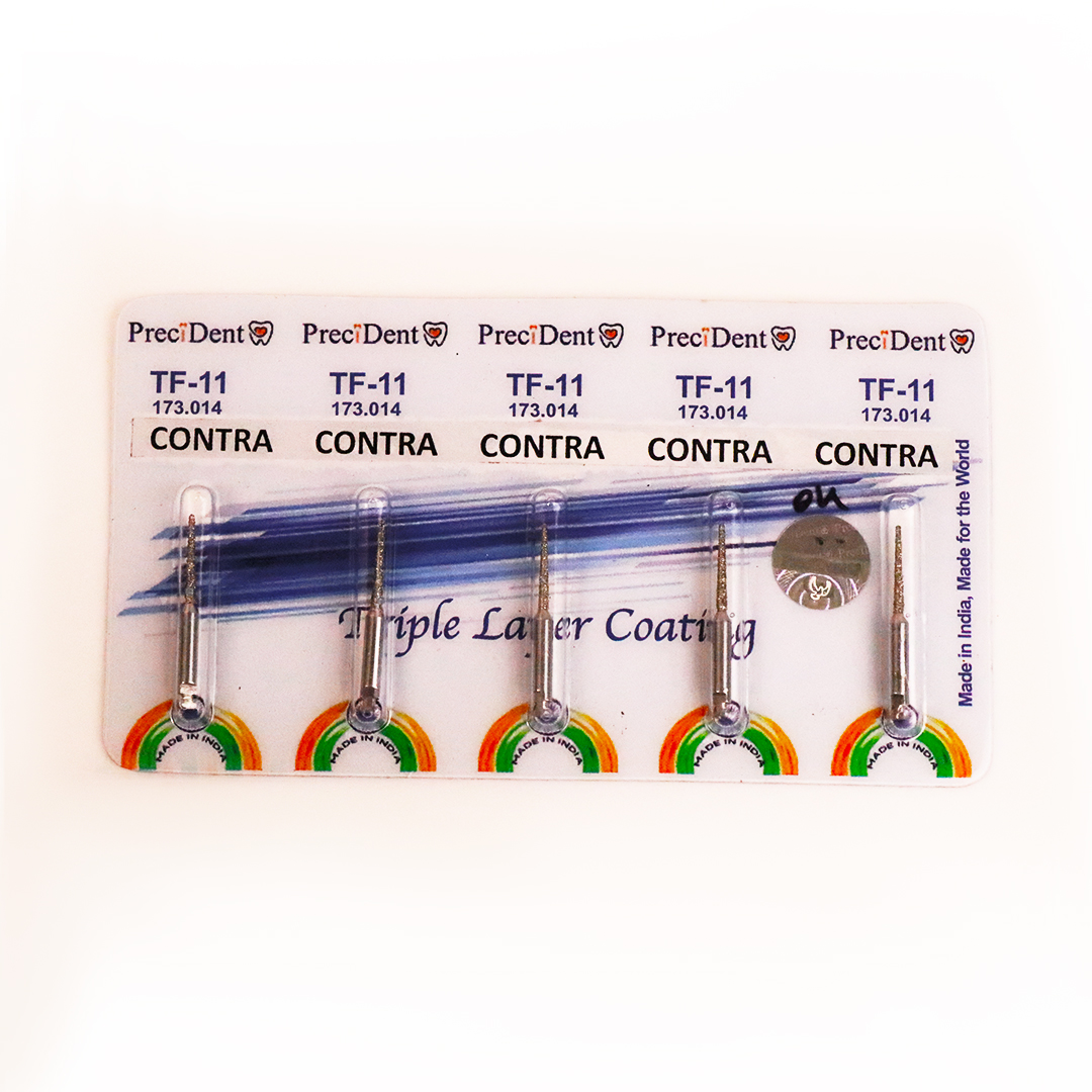 Precident Bur Contra Angle Bur TF 11  (Blue) Bur (5 Pcs)