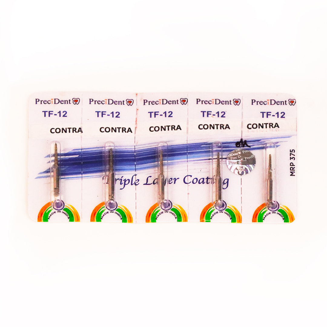 Precident Bur Contra Angle Bur TF 12 (Blue) Bur (5 Pcs)