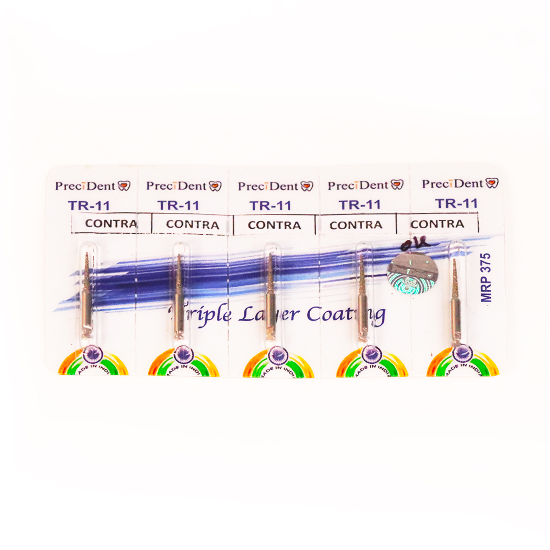 Precident Bur Contra Angle Bur TR 11 (Blue) Bur  (5 Pcs)