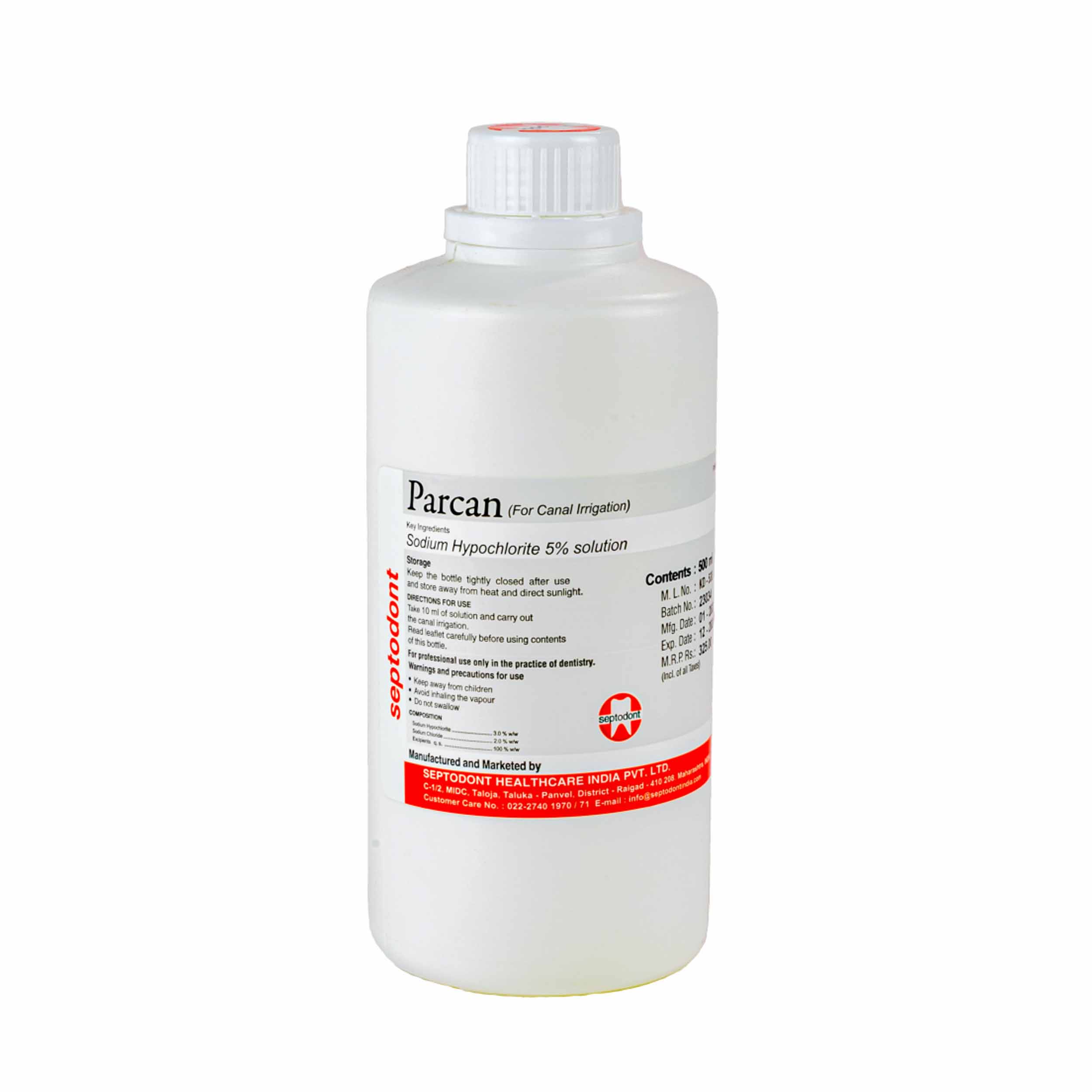 Septodont Parcan Sodium Hypochlorite 5% Solution