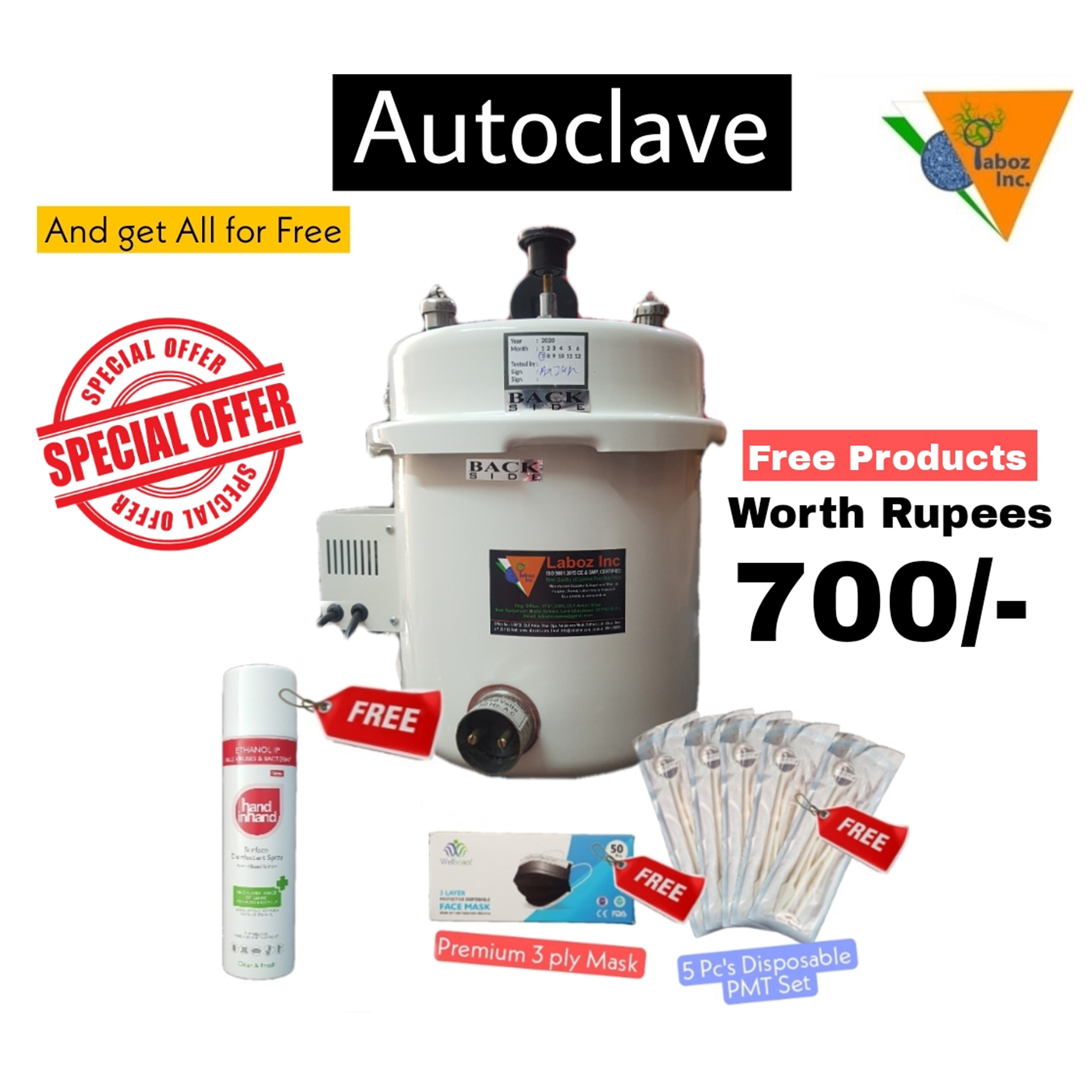 Laboz Autoclave 12 L Combo