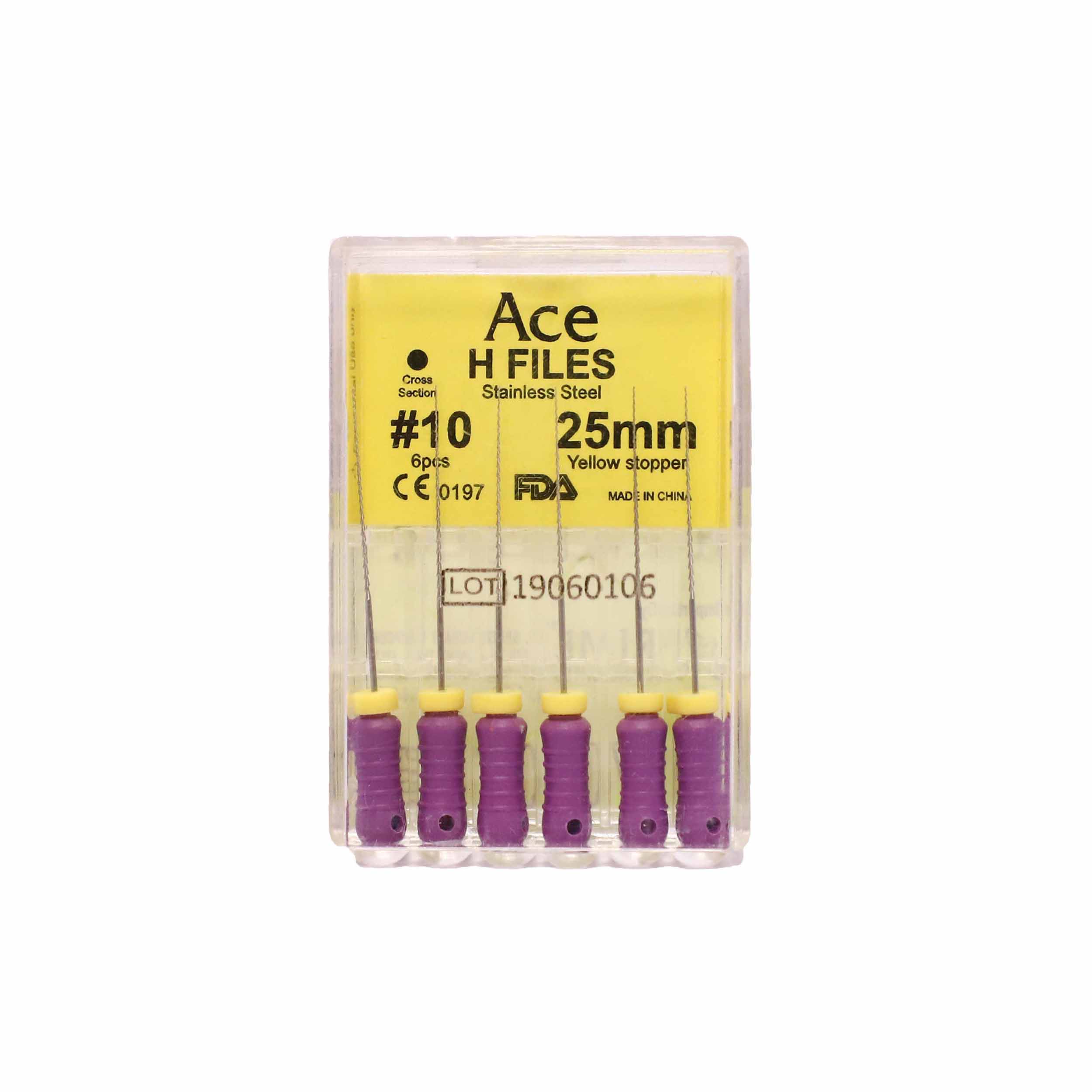 Prime Dental Ace H Files #10, 25mm (Pack Of 5)