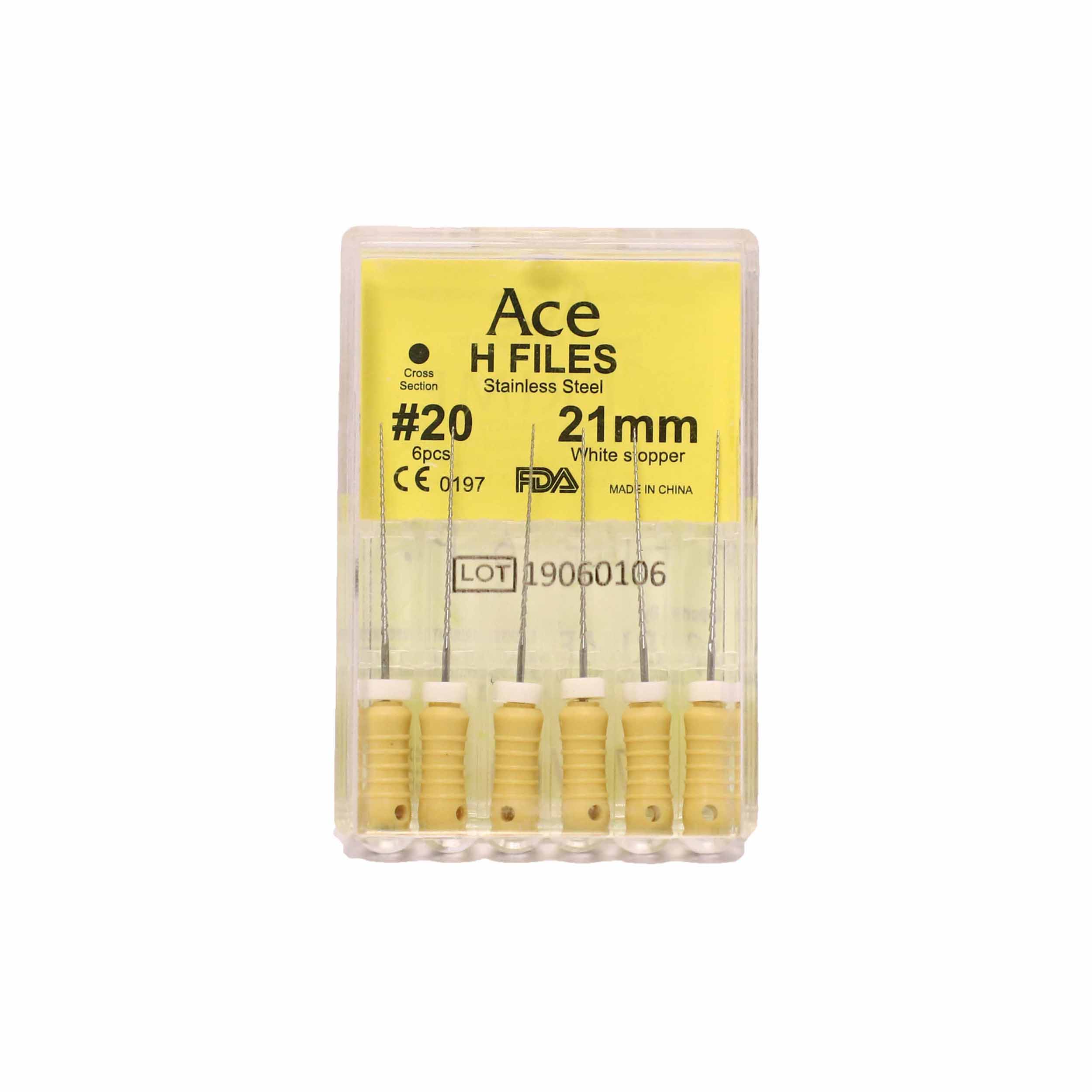 Prime Dental Ace H Files #20, 21mm (Pack Of 5)