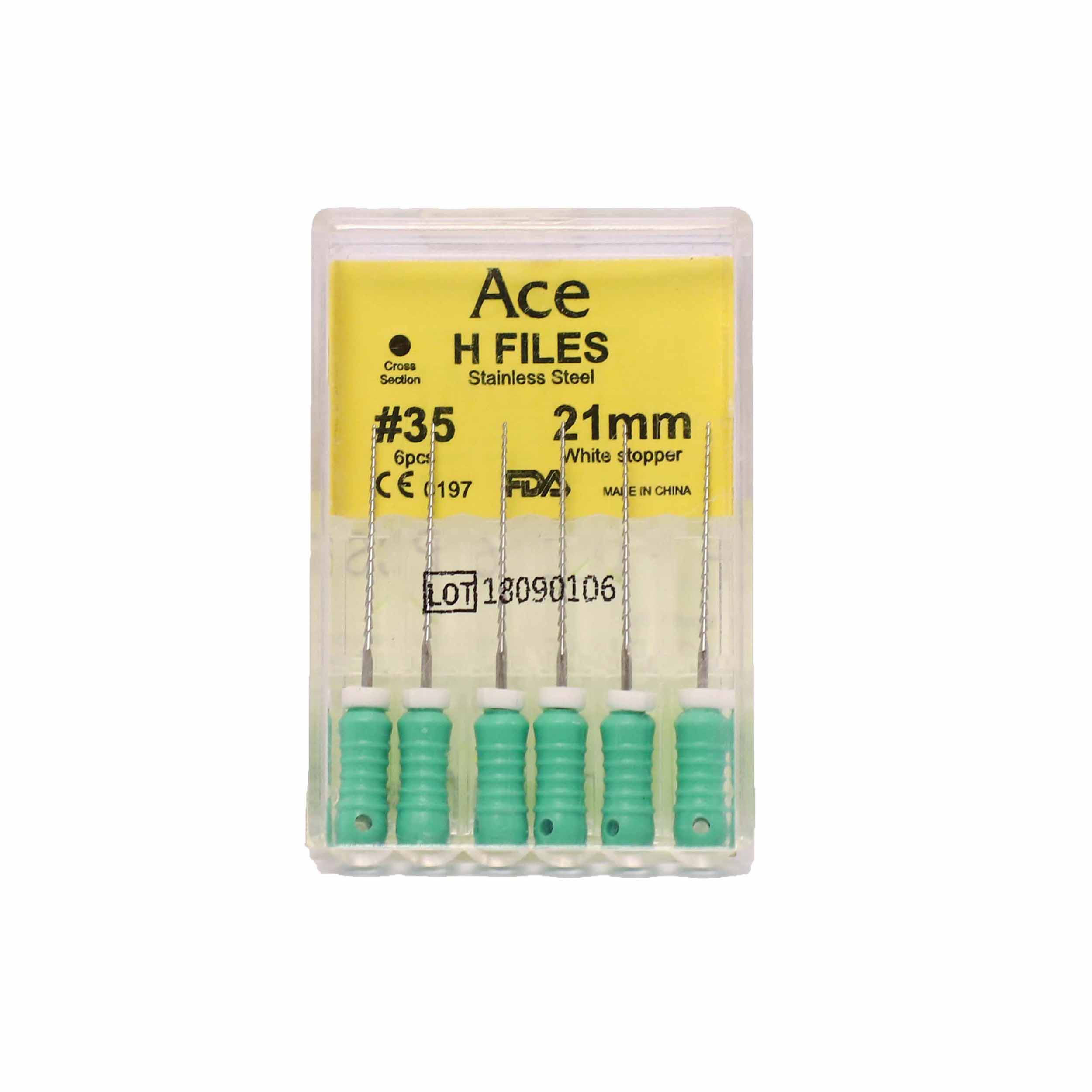 Prime Dental Ace H Files #35, 21mm (Pack Of 5)