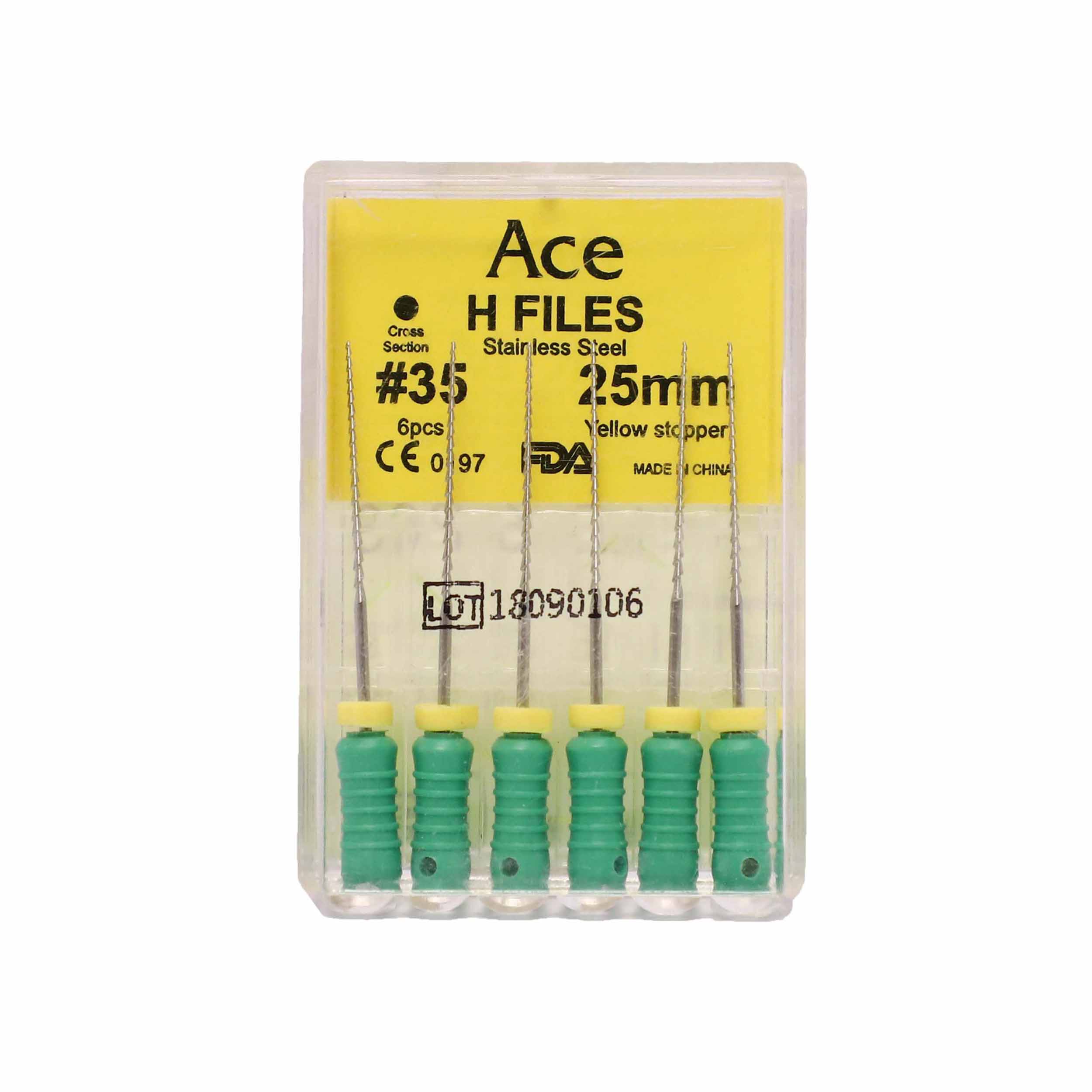 Prime Dental Ace H Files #35, 25mm (Pack Of 5)