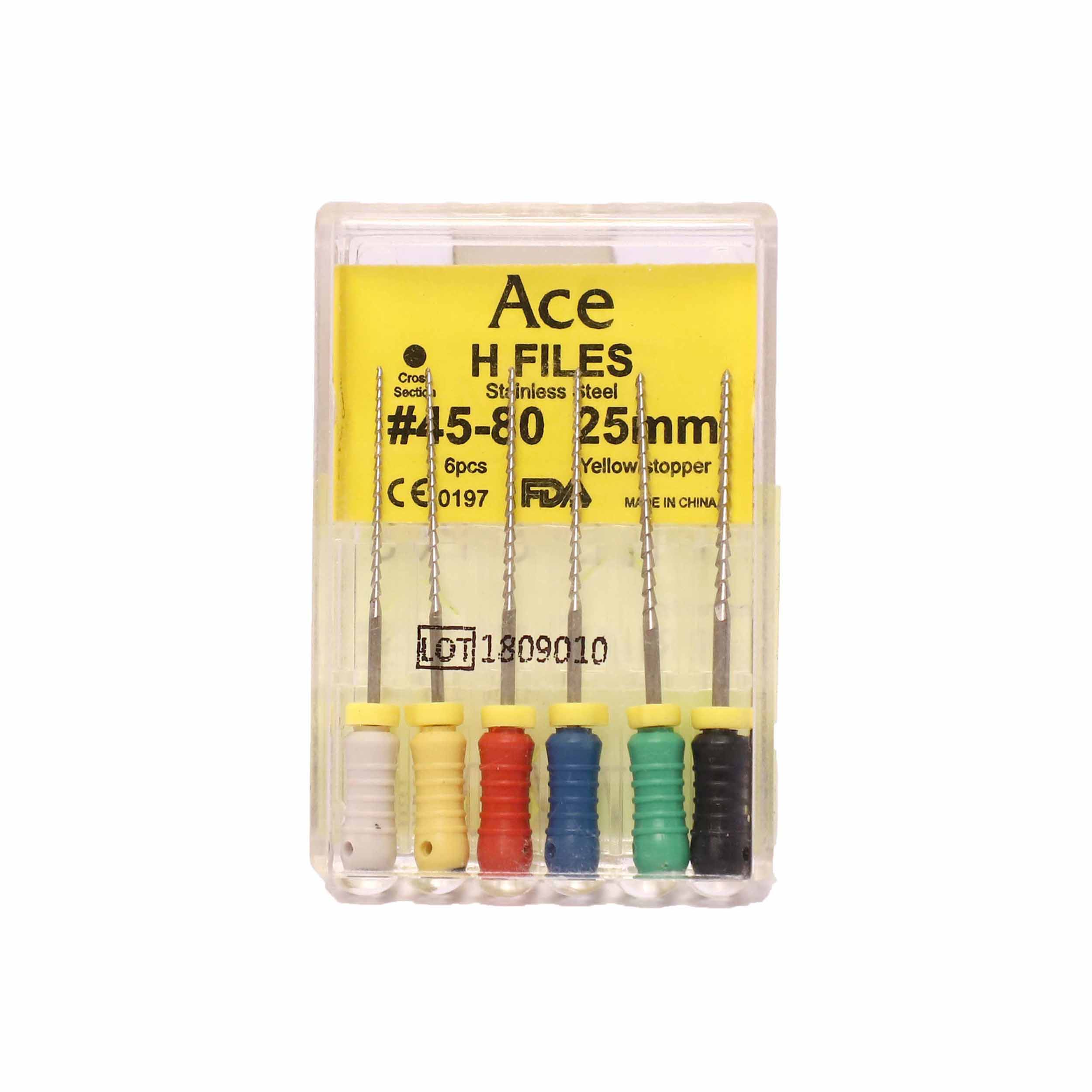 Prime Dental Ace H Files #45-80, 25mm(Pack Of 5)