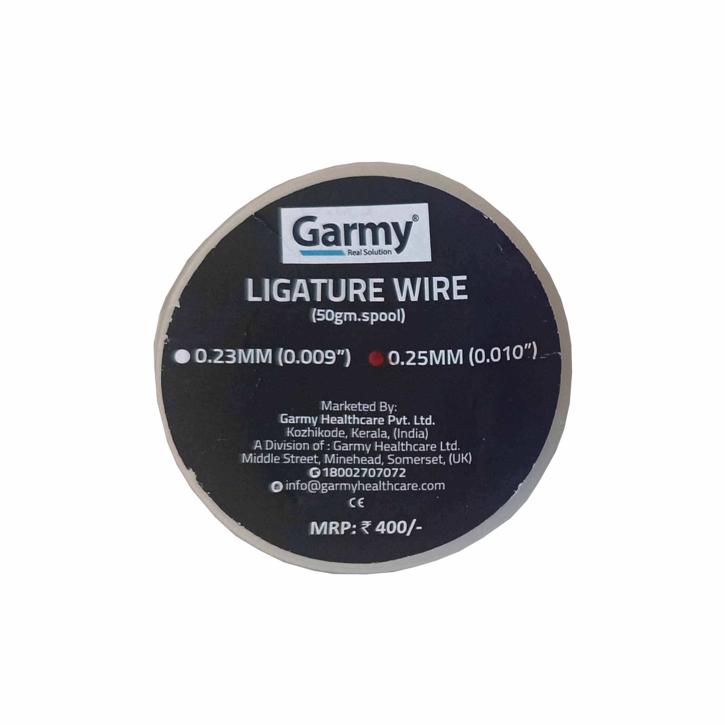 Garmy SS Ligature Wires 50g Spool-0.25mm(0.010'')