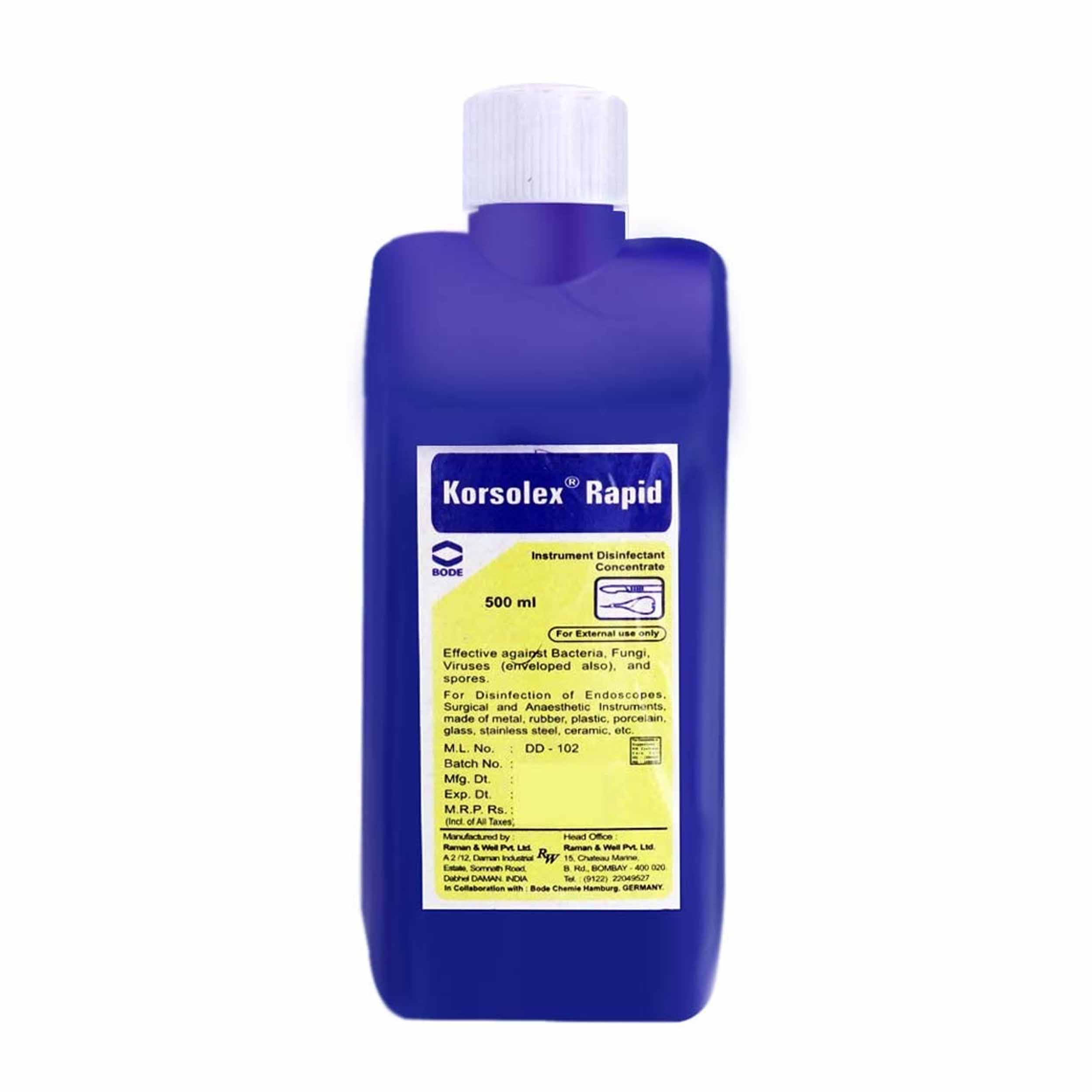 Korsolex Rapid Instrument Sterilizer Disinfectant Concentrate 500ml