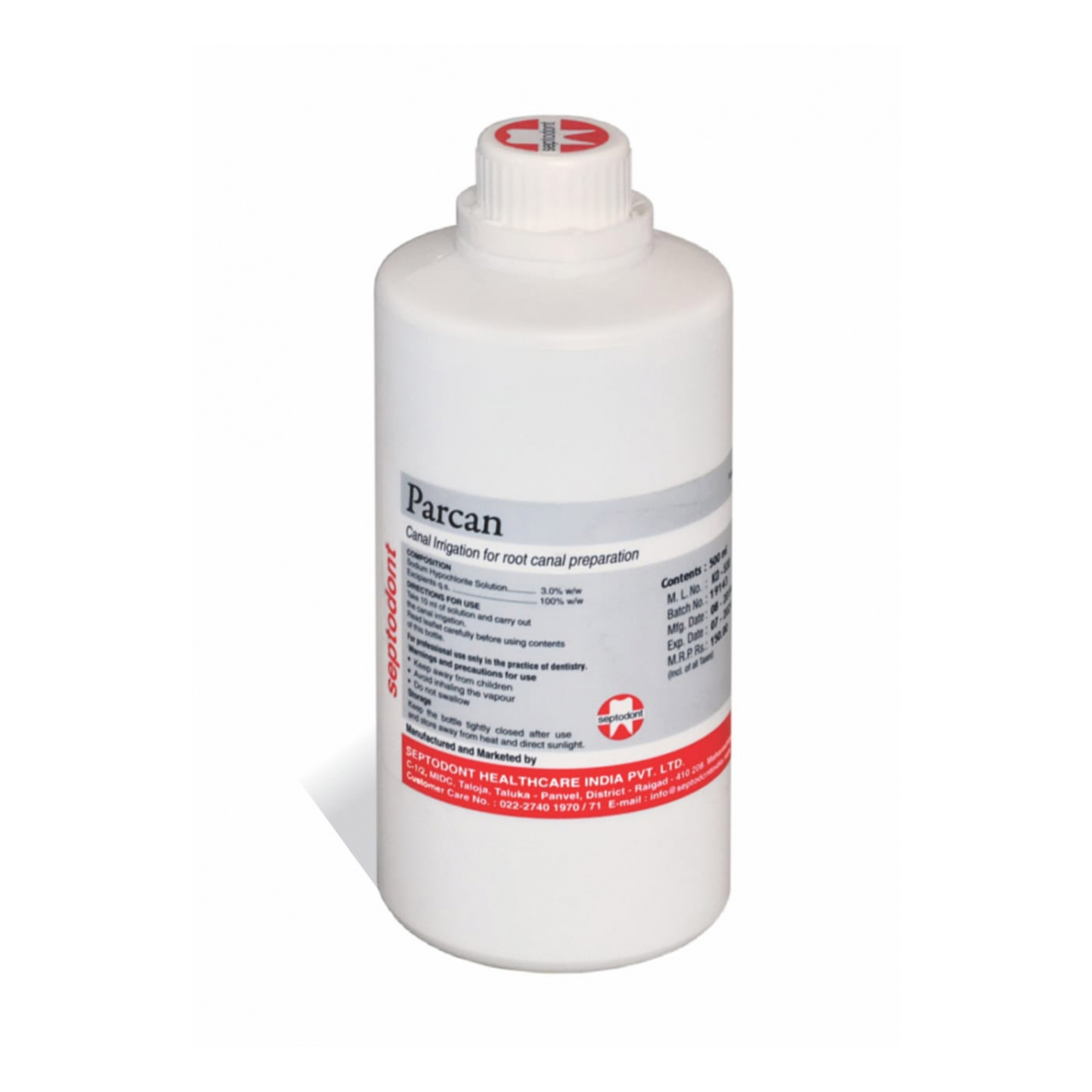 Septodont Parcan Irrigation Solution 500ml Bottle