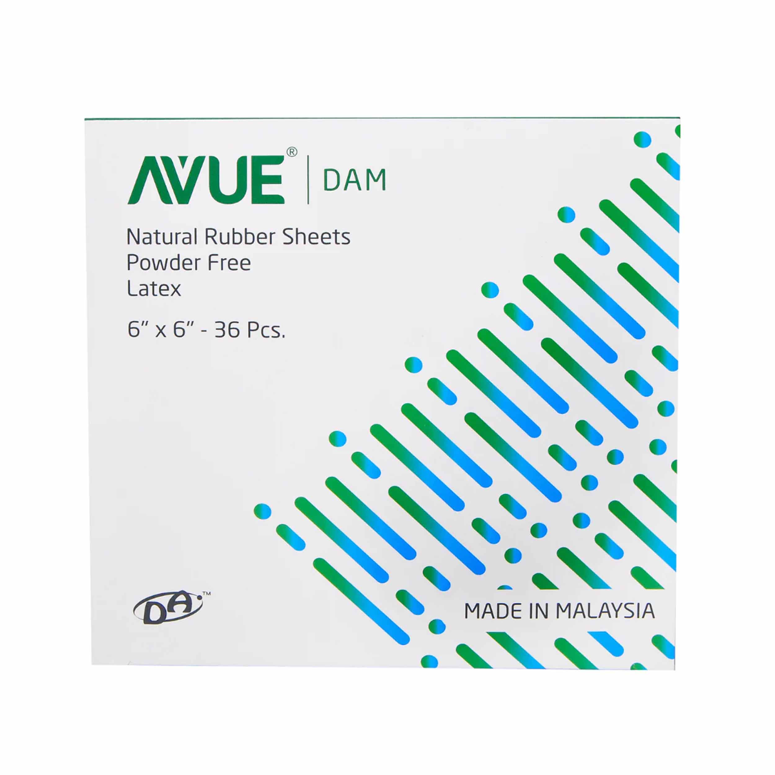 AvueDam - Rubber Dam Sheets Green Heavy Mint