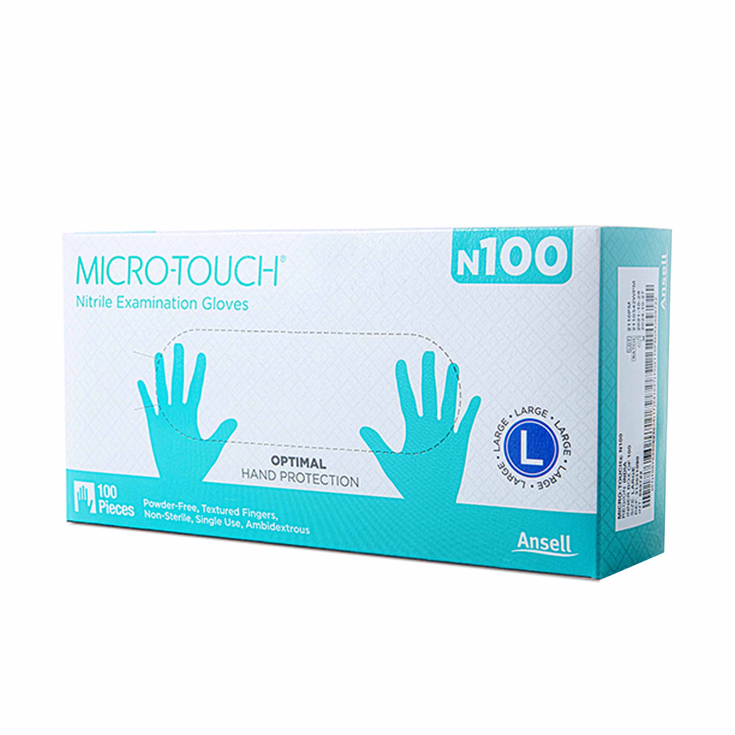 Ansell Micro Touch Nitrile Examination Gloves N100 Large