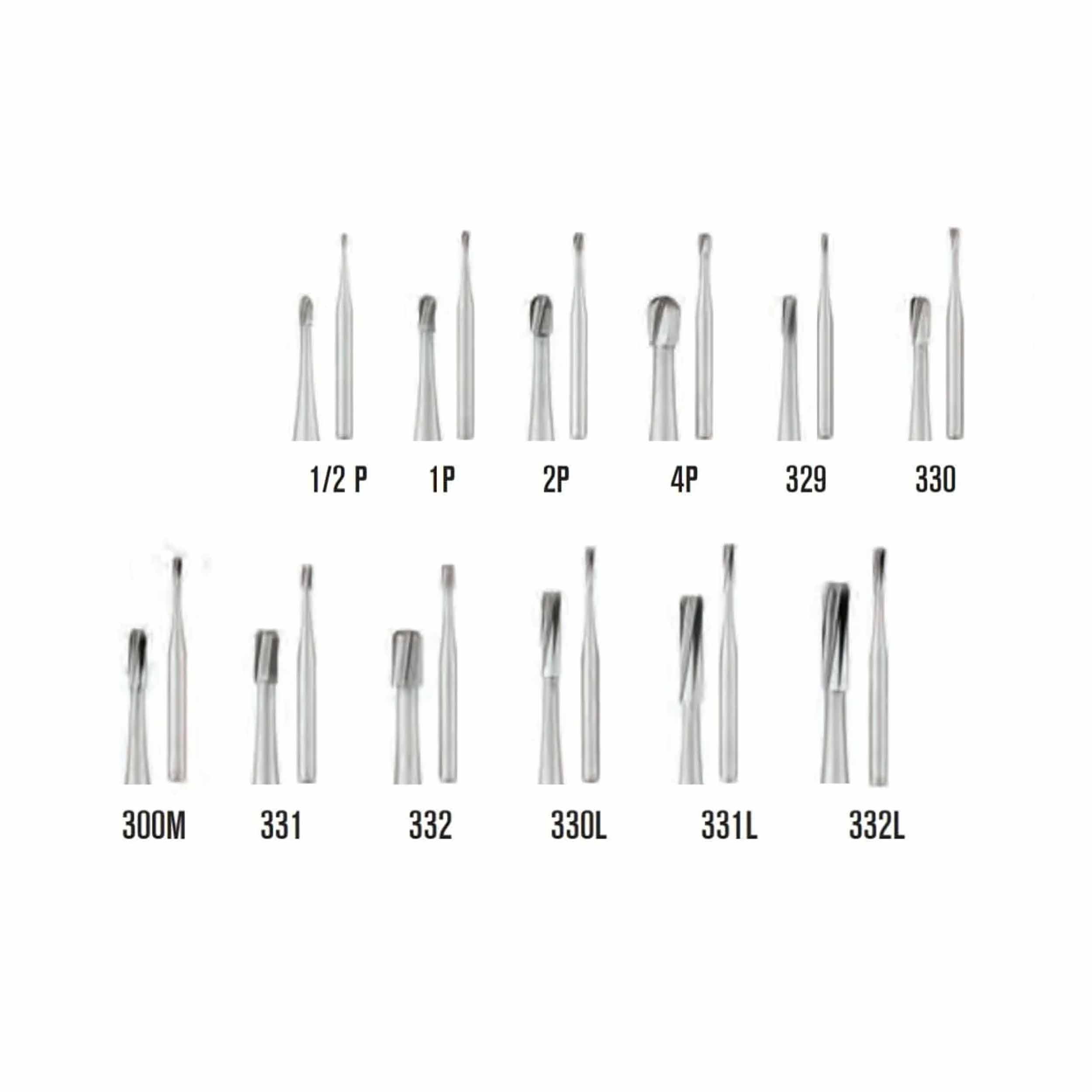 SS White Carbide Burs - Pear Shaped FG 331L
