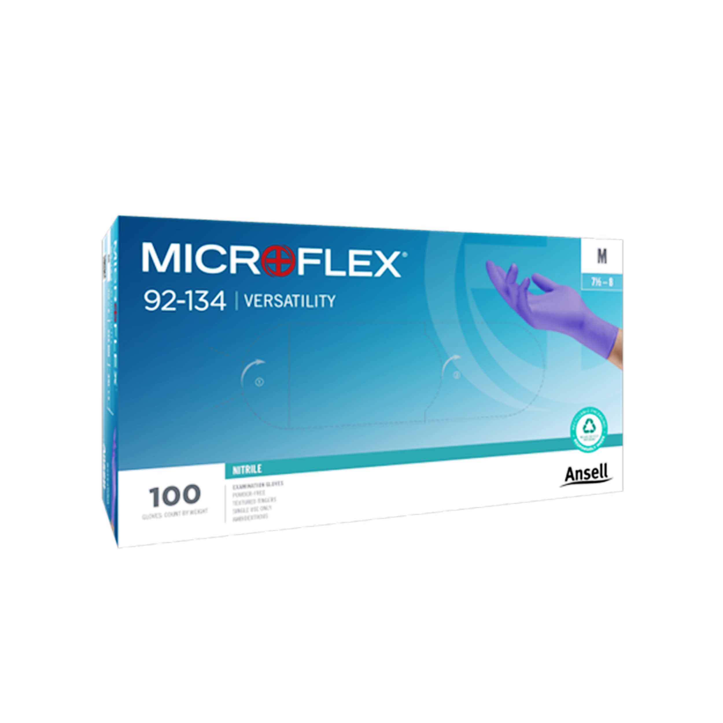 Ansell Micro Flex Nitrile Gloves Medium