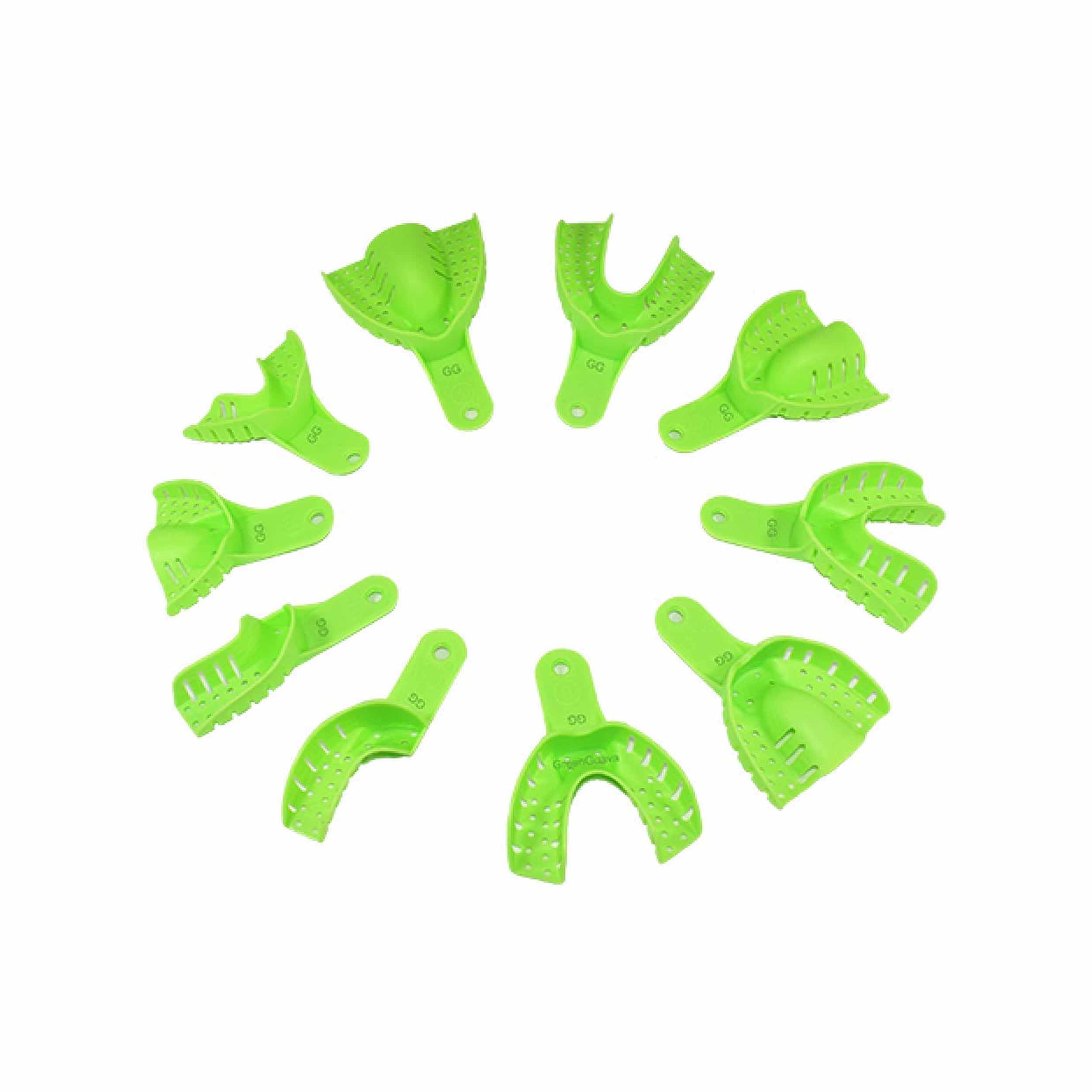 Green Guava Impression Tray Set Of 5 Upper/lower