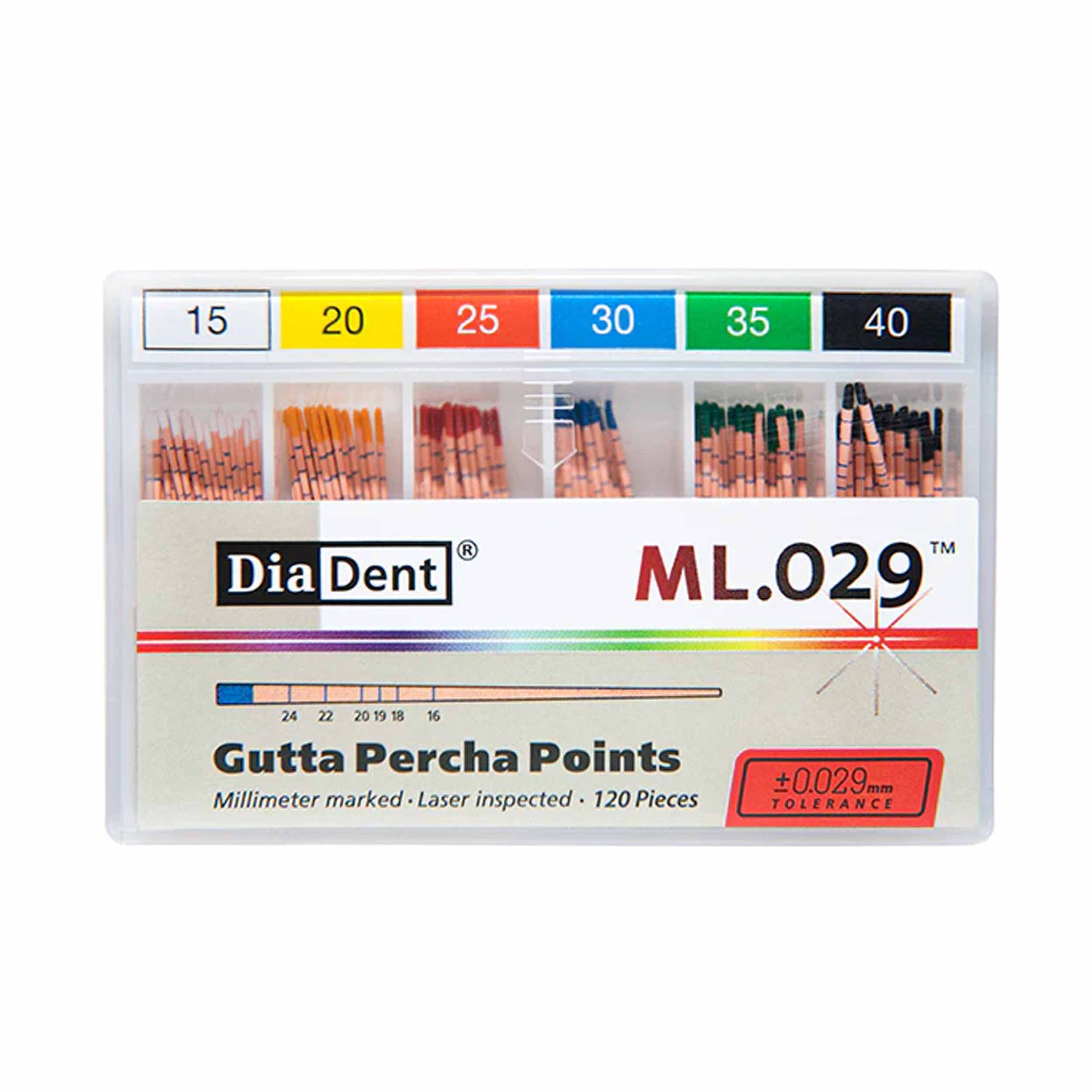 DiaDent Gutta Percha Points 2% Taper 45-80