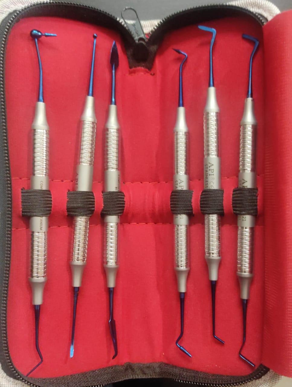 Buy API Composite Instruments Gold TC Set Of 6 Pcs Dental Elevator Original