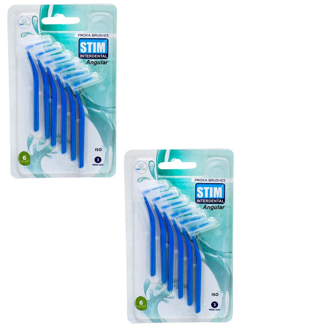 Stim Interdental Angular Blue Dental Proxa Brush (Pack Of 2)