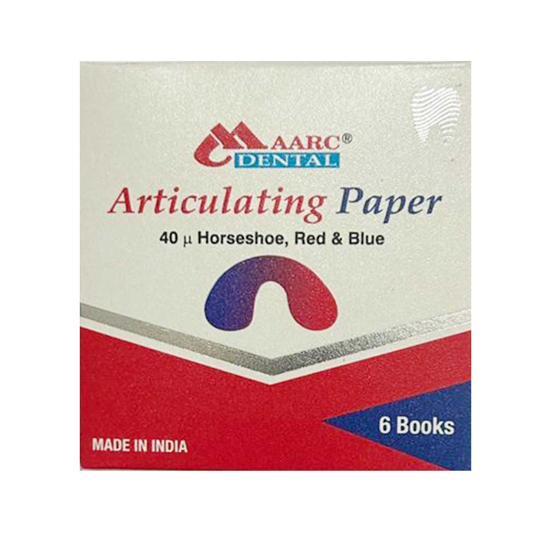 Maarc Articulating Paper 40µ -Horse Shoe- Blue & Red (1 Box Of 6 Books)