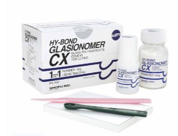 Shofu Hy-Bond Glasionomer Cx Glass Ionomer Luting Cement45g Powder  30g (25ml) Liquid
