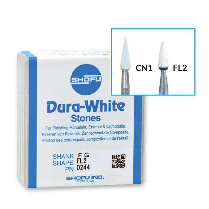 Shofu Dura White Stone FG Dental Finishing Polishing Composite Material