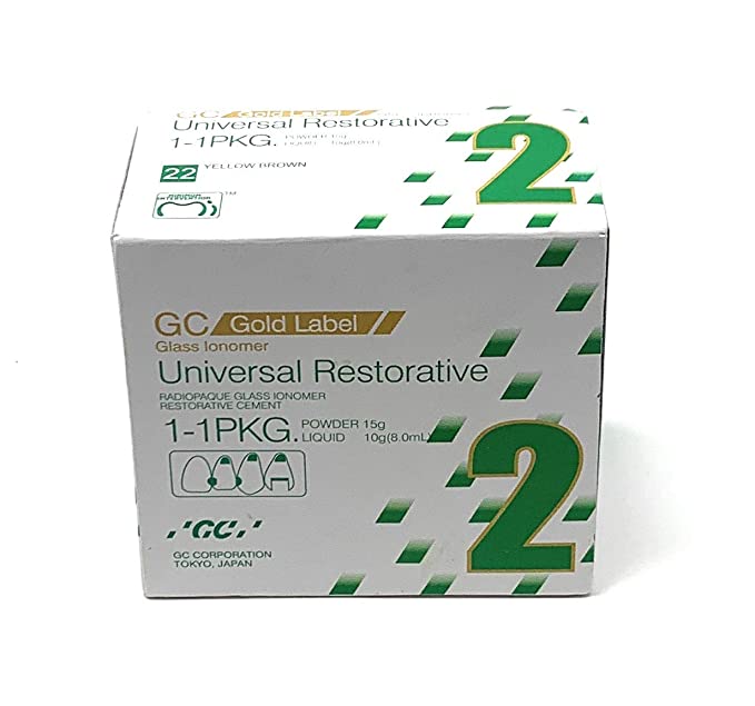 GC Gold Label 2  Glass Ionomer Cement Universal Restorative 15g Powder 10g Liquid