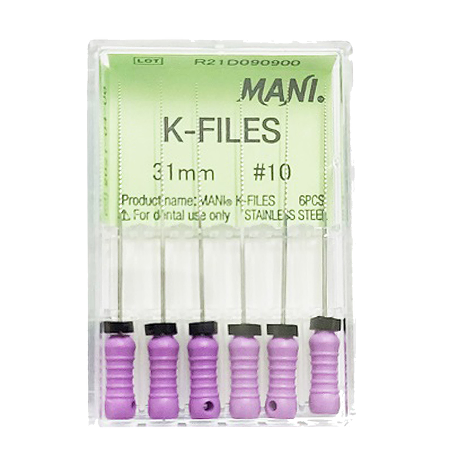 Mani K Files 31mm #45-80 Dental Endo