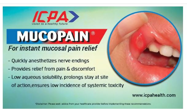 ICPA Mucopain Gel 15gm Tube Benzocaine Mucosal Pain Relief Gel (Pack Of 5)