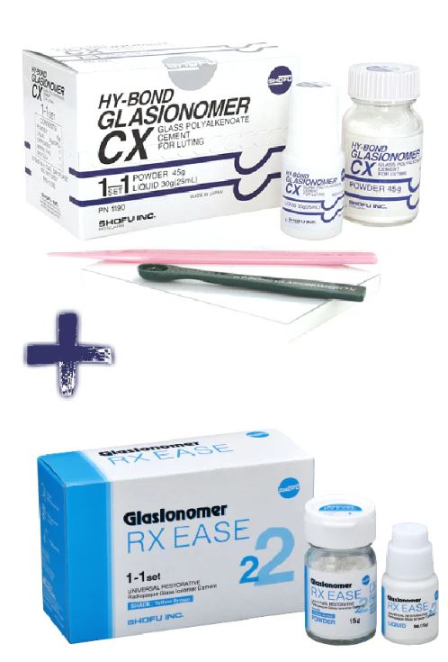 Shofu Cx Hy-Bond Glasionomer + Shofu Glasionomer RX Ease