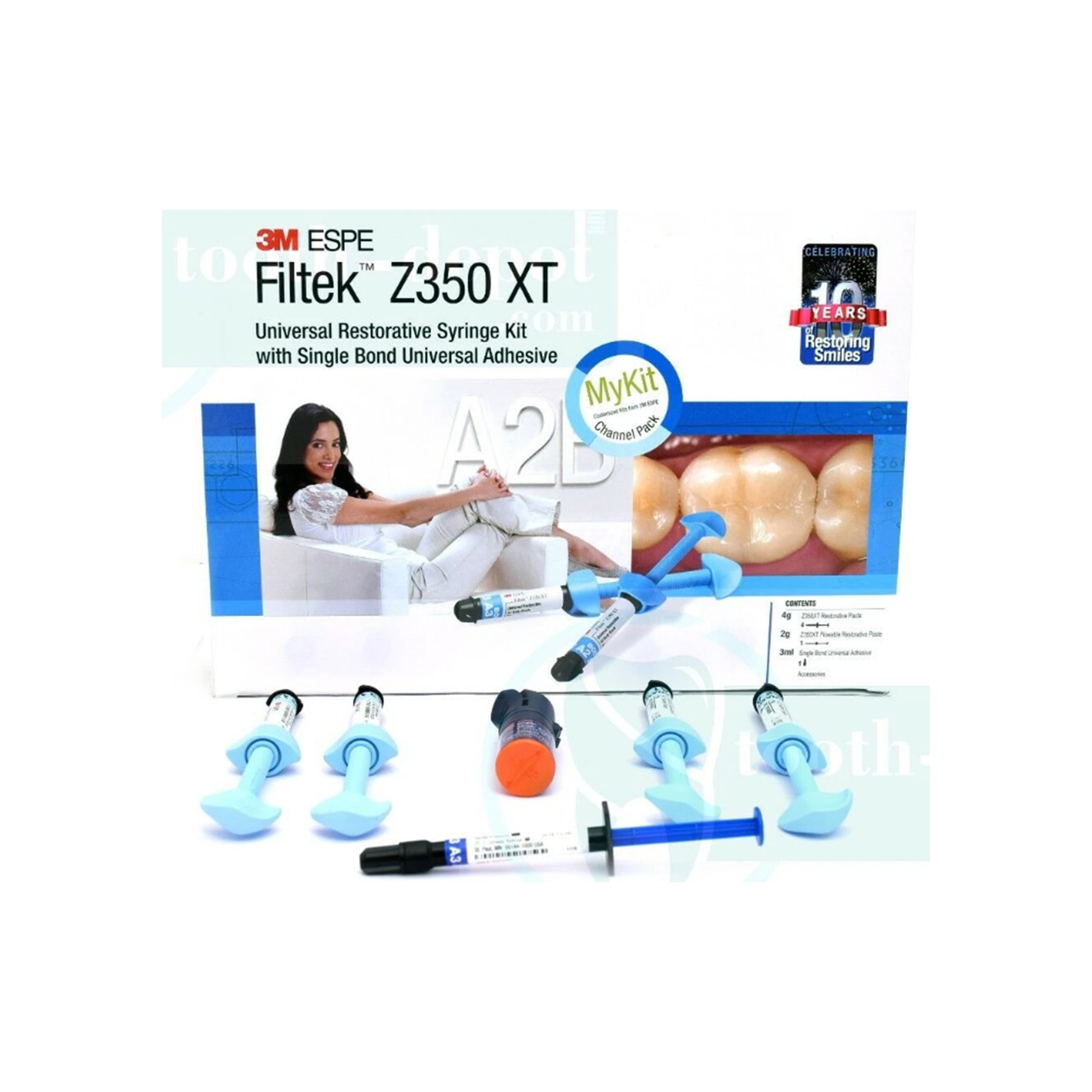 3m Espe Filtek Z350 Xt Universal Restorative Syringe Kit With Single Bond Universal Adhesive - 4gm